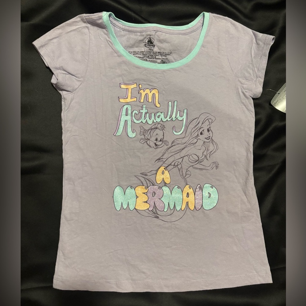 Disney Kids Ariel Mermaid Tee - Lavender